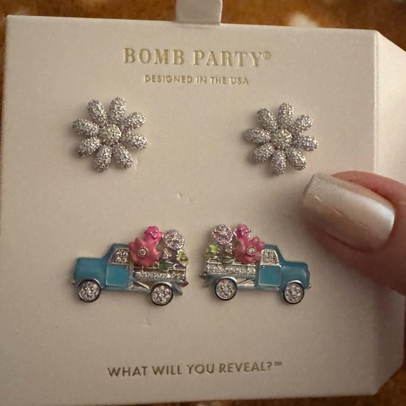 Bomb Party “Summertime Flower Truck” 
Earring Stud Set
New, never worn - Picture 4 of 6
